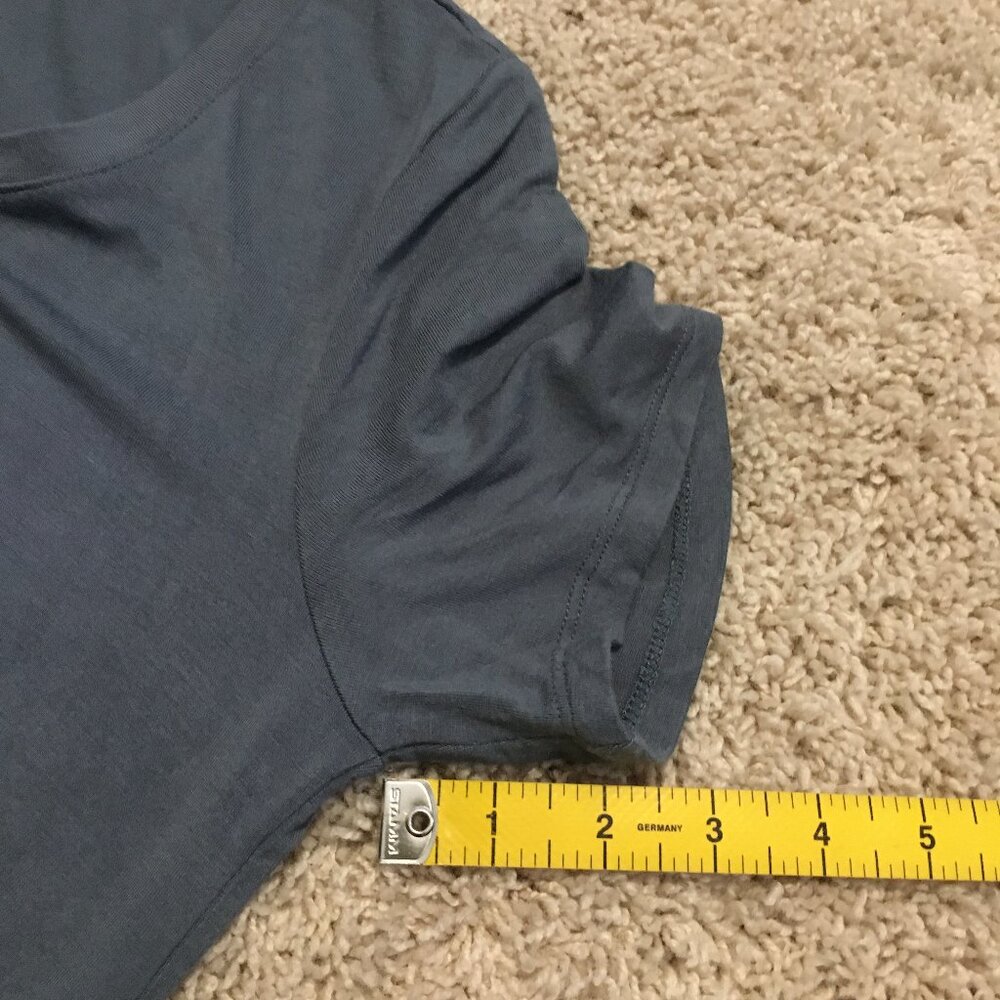 Denver Hayes Blue Steel Grey Relaxed Rayon Tee Size - XS Indie Sleaze - Picture 12 of 13